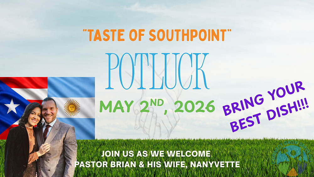 Potluck May 2'nd, 2026